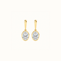 Droplet Earrings in 14K yellow gold, a pair of oval lab diamonds in smooth bezels hanging from polished gold bars
variant: yellow-gold