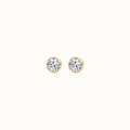 Everly Bezel Round Earrings