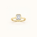 Orbit ring in 14K yellow gold with a 1ct emerald diamond in a smooth bezel setting
variant: yellow-gold